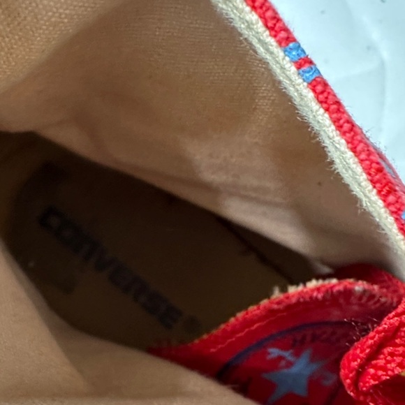 Converse CTAS Red All Over Graphic Print Canvas High-Top Sneakers Men's 12 - Picture 9 of 10